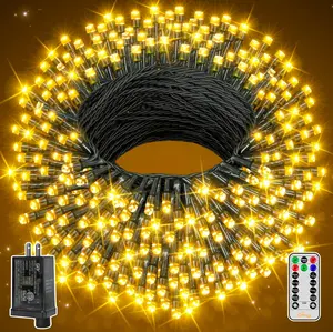 Ollny Christmas Lights 262FT 800LED, Plug-in Outside Tree Lights with Timer and 8 Modes, Remote Control Waterproof Dimmable Outdoor String Light for House Yard Patio Xmas Party Wedding Decorations