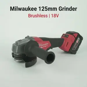 Milwaukee 125mm 18V Angle Grinder Brushless Cordless Power Tool For Auto Repair Metal Cutting Grinding Compact Corded Circular Saw with Laser Guide