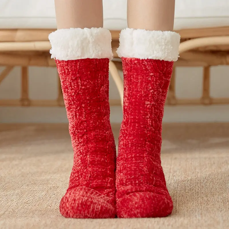 TeddyPaws SnowKiss Fuzzy Sherpa Crew Socks – Holiday Cozy