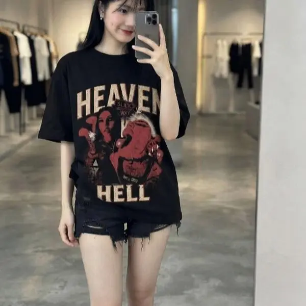 Comfort Heaven & Hell – Vintage Oversized Graphic Tee