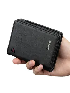 Men's Vintage Zipper Short Wallet, Multi Card Slot Wallet, Business Fashion Wallet, Casual Trendy Versatile High-quality Daily Wallet for Men