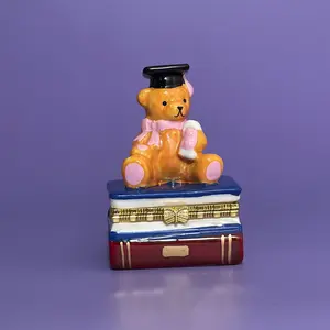 Graduation Bear Trinket Box