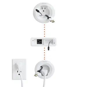 ECHOGEAR in Wall Cable Management Kit for TV & Soundbar - Cord Concealer - Comes with Circle Saw Drilling Attachment & Drywall Hand Saw