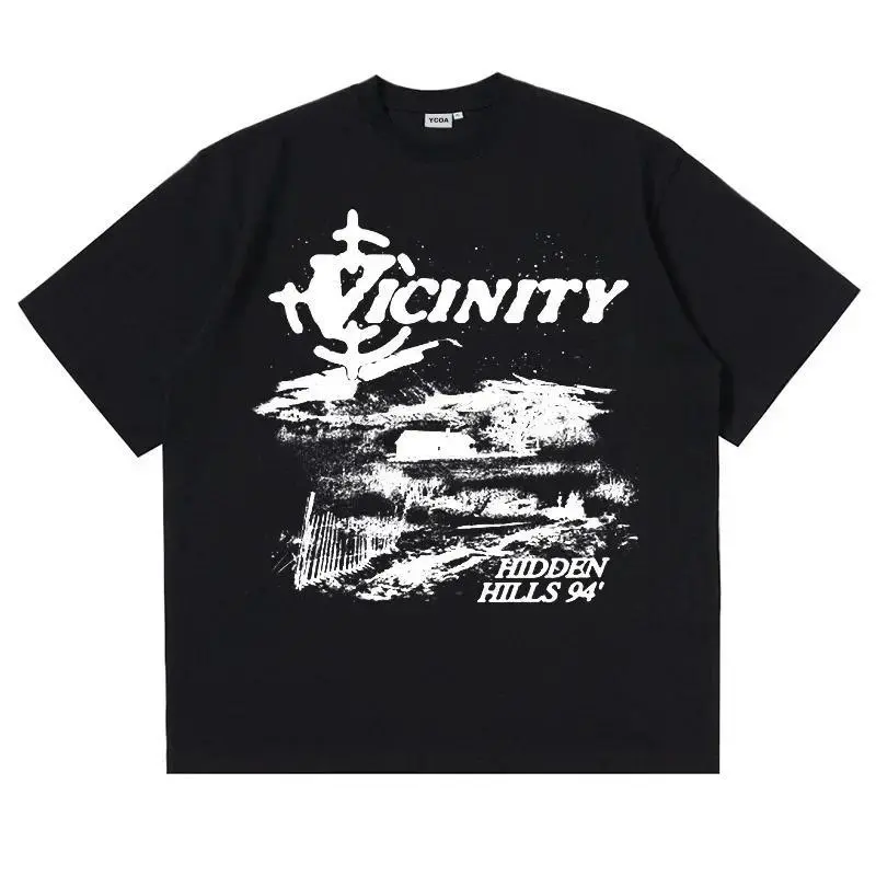 Men's T-Shirts Oversized Cotton Korean Fashion Graphic Y2k Tops Streetwear Short Sleeve Tees Harajuku Aesthetic Clothing