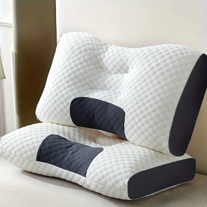 2 Pack Soft Woven Neck Massage Pillows (Buy 1 Get 1 Free), Adjustable Ergonomic Design, Premium Pillow Core, Removable Cover for Couples’ Sleep Comfort