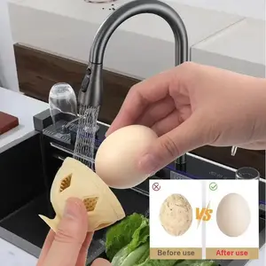 Rotating Egg Wash Brush Silicone Egg Cleaner Scrubber Kitchen Utensil Professional Egg Washer for Easy Cleaning Cooking Baking  Brush Tool