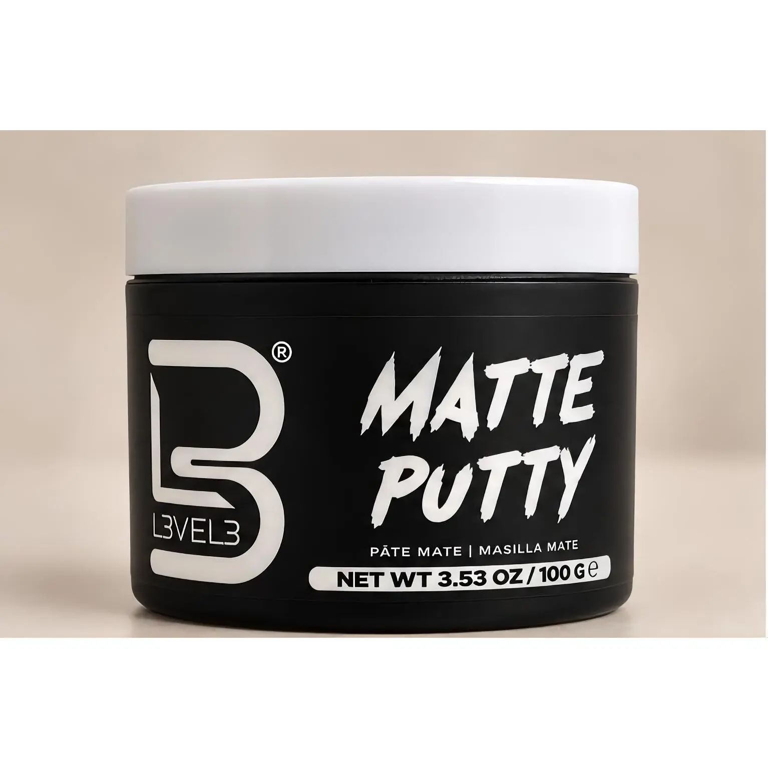 Level3 Matte Putty Strong Medium Hold Hair Styling Cream 3.53 oz for Styling and Braiding