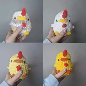 Chicken plushie crochet amigurumi multiple colour options