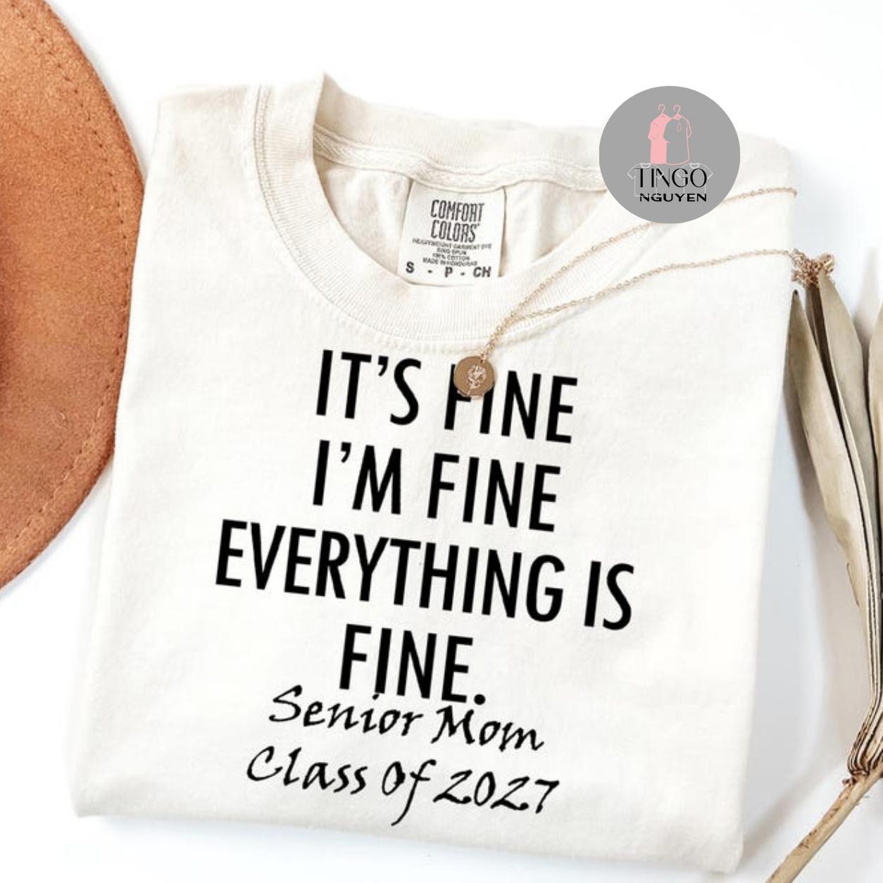 Comfort Colors Senior Mom Shirt, Class of 2027, Senior Mom Tee, High School Senior Mom Tshirt, Bye Bye School Matching Crewneck, Full Sizes