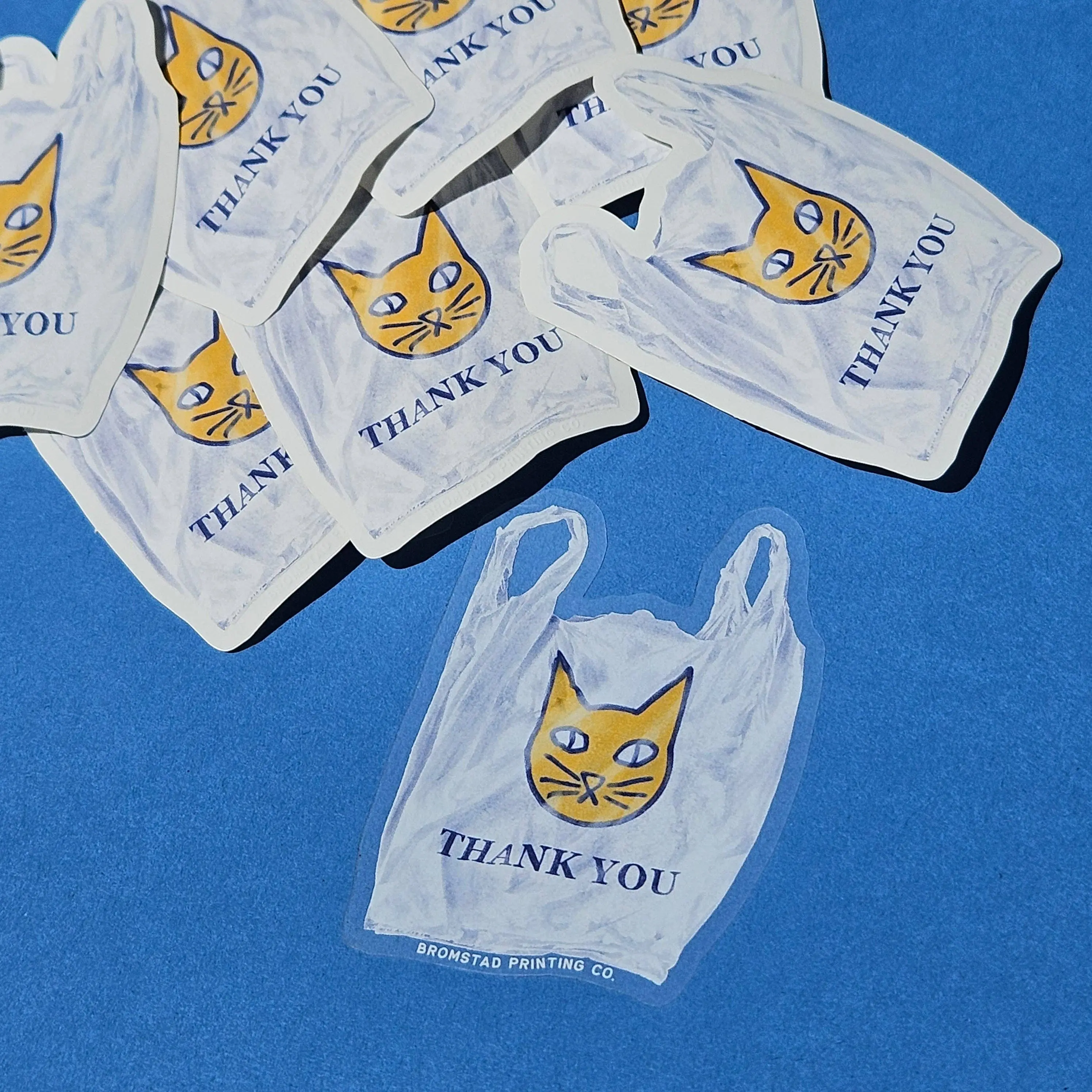 Convenience Store Bag Cat Vinyl Sticker Pack, 3-Inches Matte Self-Adhesive Decal, Scrapbooking Stickers for DIY Craft Projects
