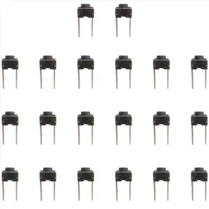 20 Pcs 6x6x5mm Momentary Tactile Tact Push Button Switch 2 Pin DIP Through Hole