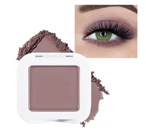 evpct Mauve Taupe Plum Matte Single Eye Shadow Palette Makeup for Older Women, Plum Lavender Purple Natural Cream Eyeshadow Palette for Green Eyes, High Pigment Mini Monochrome Eyeshadow