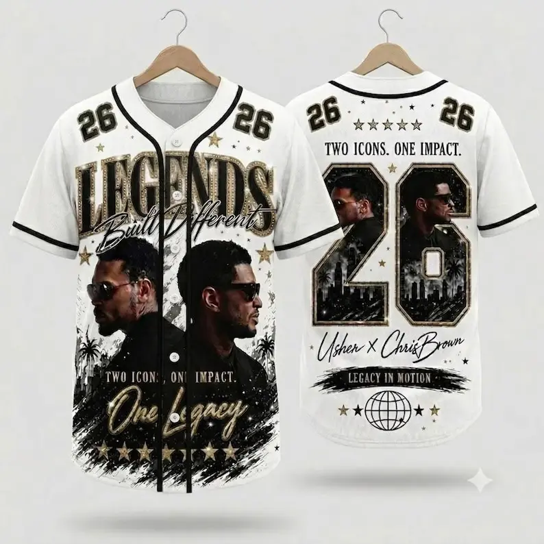 Custom C.B 2026 Baseball Jersey, Personalized Concert Tour Shirt, Hip Hop R&B Fan Outfit, Music Merch Gift