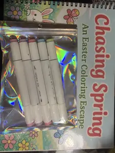 Easter Book & Mystery Pastel Marker Bundle. Chasing Spring w/ Sfaih Fine & Brush Tip Markers