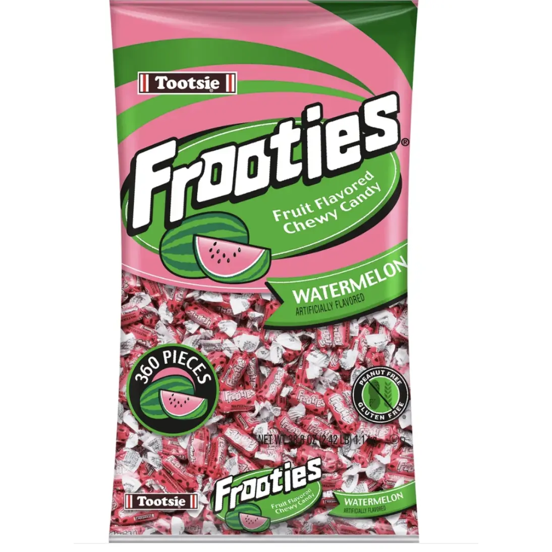 Frooties WATERMELON Fruit Flavored Chewy Candy 360 Pieces