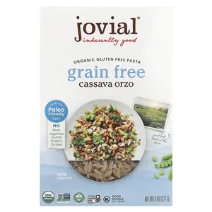 Jovial Organic Gluten Free Pasta, Cassava Orzo, 8 oz (227 g)