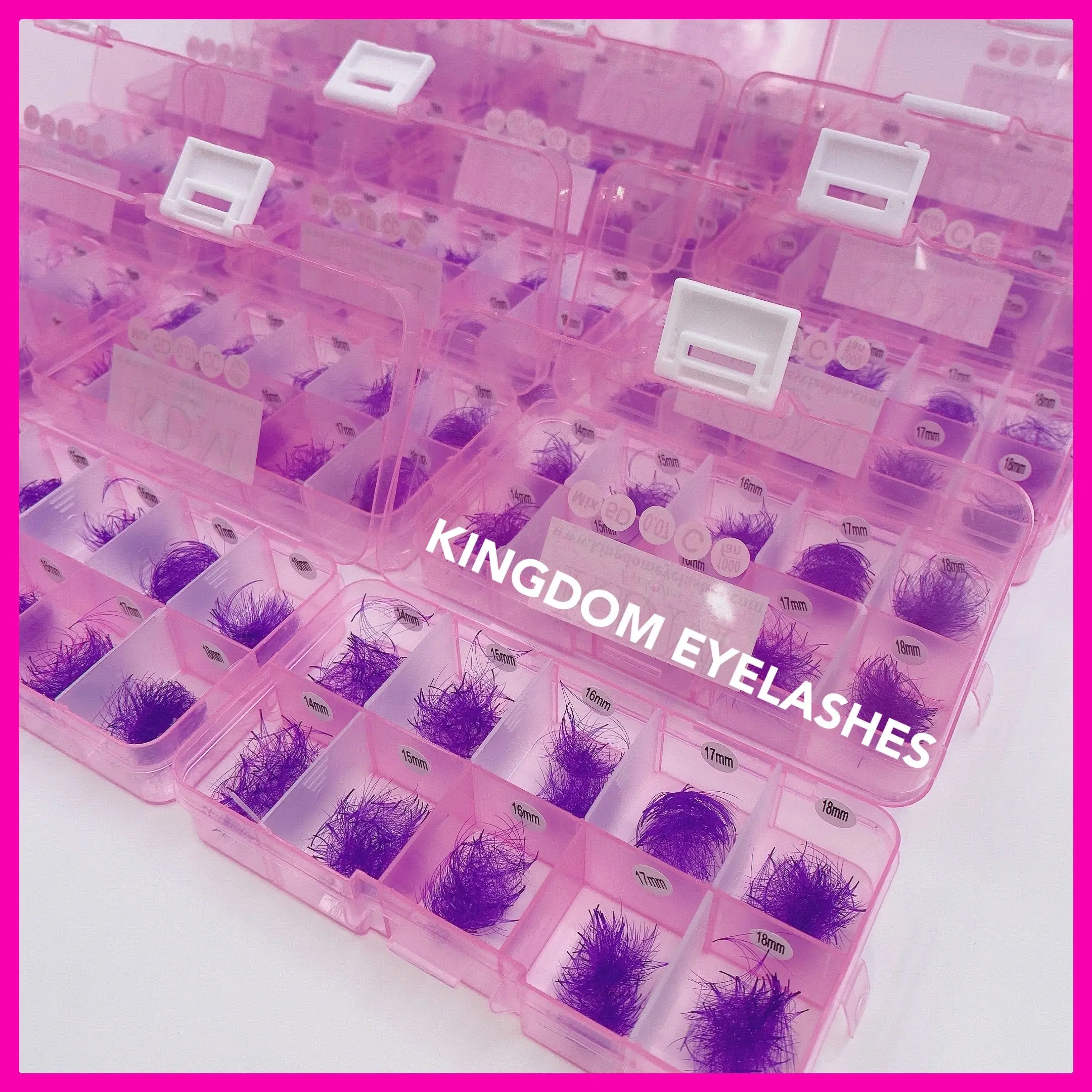 8D Purple Handmade Lashes - Mixed Lengths
