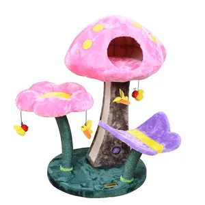 Garden Wonderland Themed Cat Tree with Sisal Scratching Post