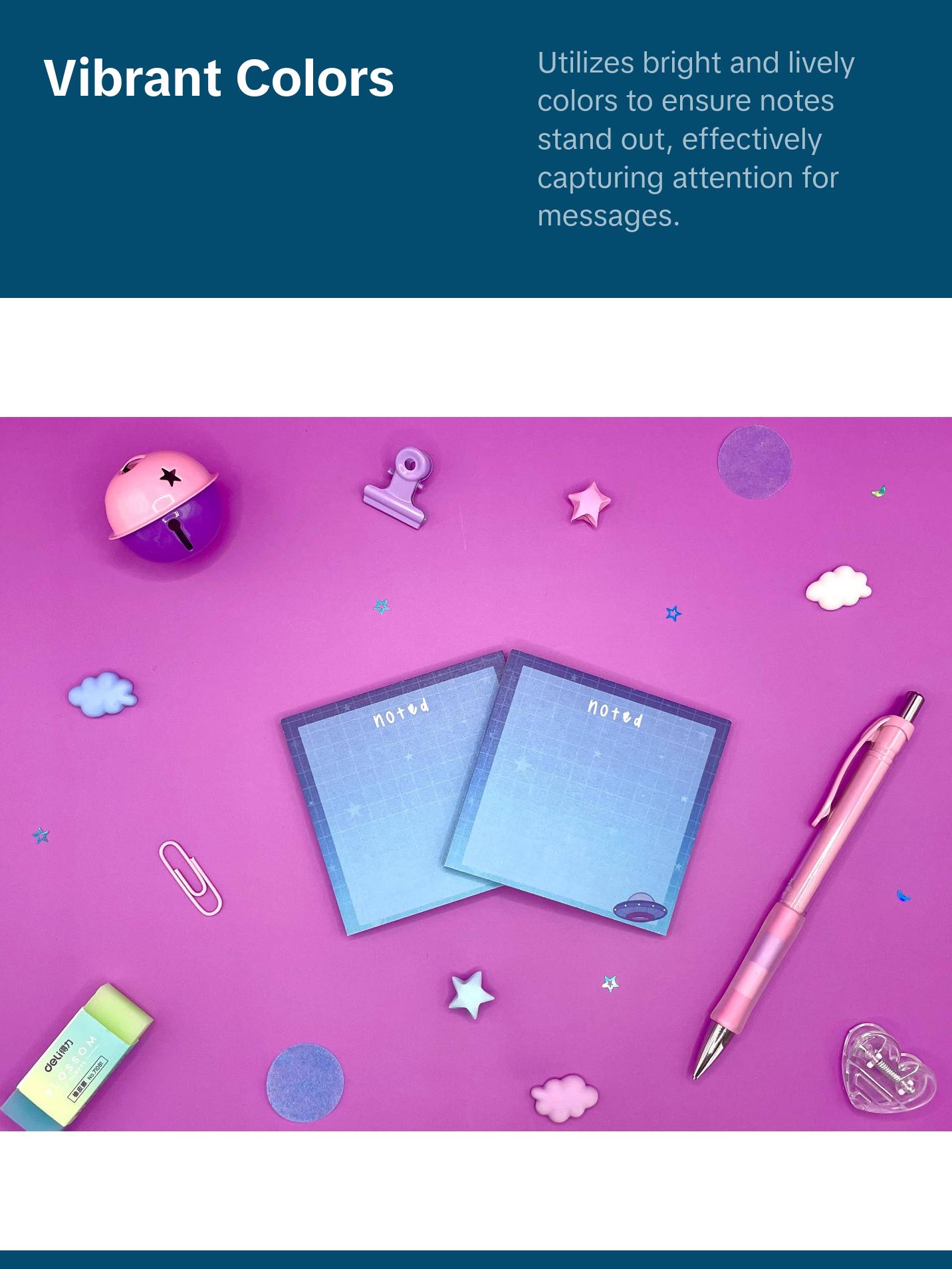 Celestial Sticky Notes Post It - Crescent Moon