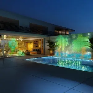 LED Intelligent Curtain Light IP65 RGB APP Control DIY Text and Pattern Fairy Tale Light for Curtain Background Home Decoration，Suitable for Halloween Christmas Holiday Decoration