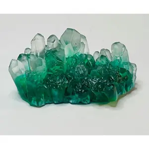 2 inch Green Epoxy Crystal Cluster Decor