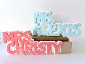 Custom 3D Printed Nameplate | Personalized Name Sign | Teacher Gift | Office Desk Decor | Custom Nameplate for Classroom | Desk Sign