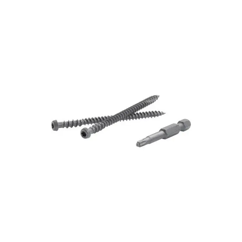 212 MAIN Fastenmaster 5000247 TrapEase Strip-Resistant Composite Deck Screws - 2.5" Length, Torx TTAP Star Head, Zinc Finish Carbon Steel, Corrosion Resistant, 350 Per Box, for Sailing Decks, Gravel Paths, Length 2.5"