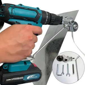 Multifunctional Electric Drill Plate Cutter, Multipurpose Sheet Cutter, High Speed Rotor Electric Nibbler for Cutting, Drill Nibbler Attachment, Power Tool Accessories, Effortless Installation