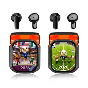 Stereo Sound Bluetooth Headphones,Wireless Earbuds with Long Battery Life & Touch Screen, FIFA World Cup Sports Ear Buds Audio Water Proof headphones bluetooth