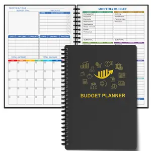 Budget Planner Notebook for Personal Finance with Monthly Overview & Expense Tracker Savings & Debt Organizer for Adults A5 8.5"x5.5" Premium 100gsm Paper Flexible & Portable Office Stationery Supplies