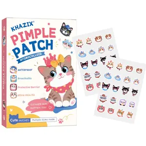 Cute Cat Pimple Patch, Non-Irritating Makeup Covering Patch, Breathable Facial Care, Portable Design, Ideal for Travel and Parties