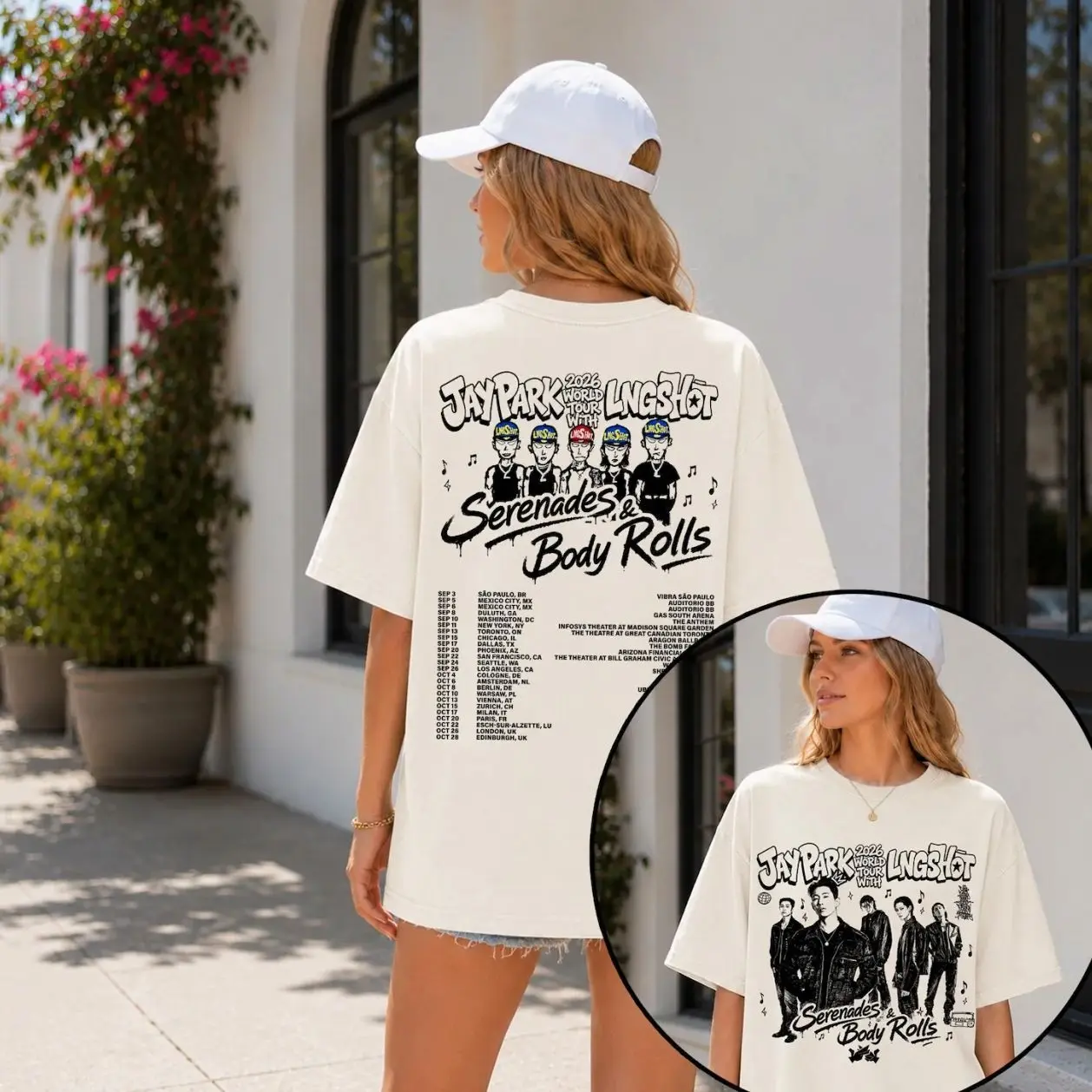 2026 Jay Park World Tour Serenades & Body Rolls With LNGSHOT T-shirt, Jay Park Lngshot 4shoville Shirt, Lngshot 4shoBoiz Tee, Comfort Colors MG1