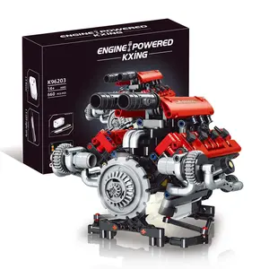 V8 Engine Design Building Blocks, 660pcs/box Dynamic Version Model Kit, Highly Detailed Engine Simulation Model, Perfect Gift for Car Enthusiasts, Building Block Sets
