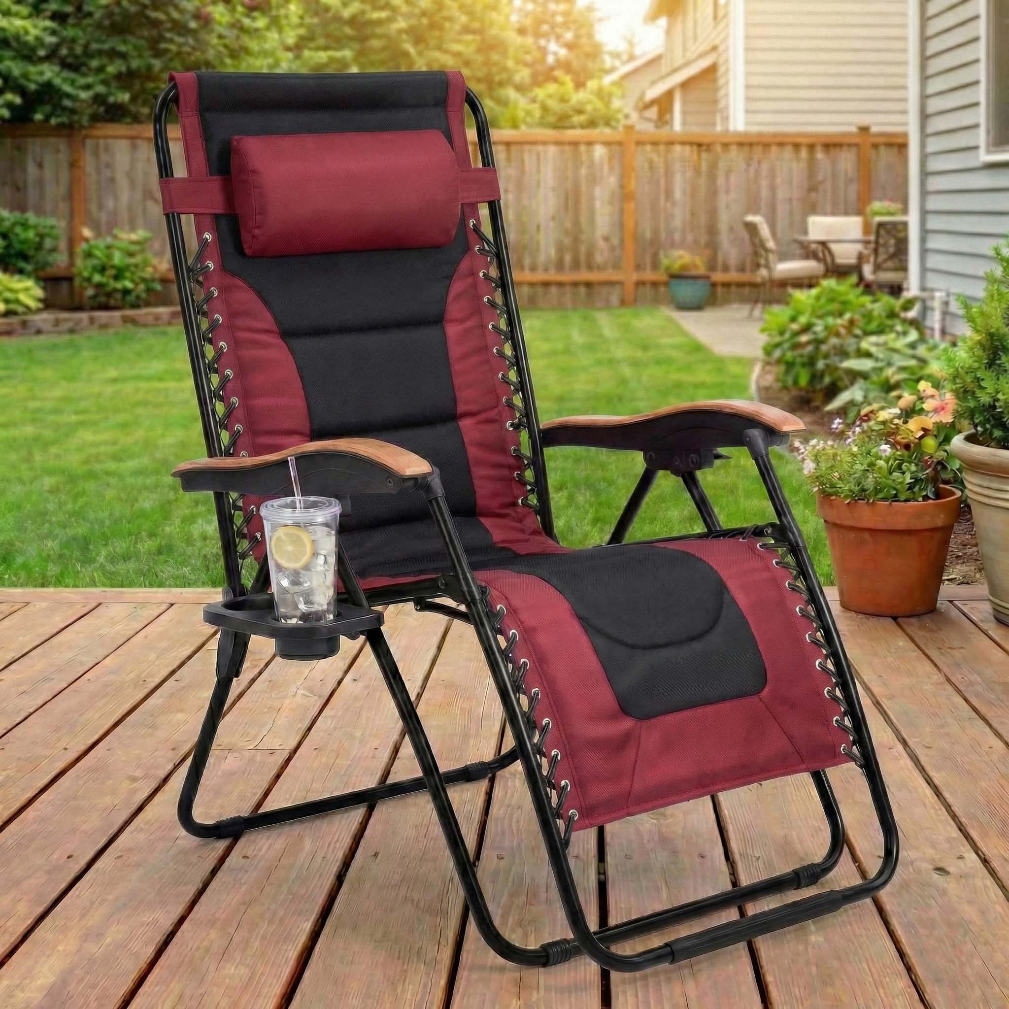 Viral Trending Oversized Padded Zero Gravity Chair | 30" Extra Wide Seat Anti-Gravity Lounger for Big & Tall, Foldable Patio Recliner with Side Cup Holder, Supports 400 LBS for Indoor Outdoor Camping Backyard Porch Viral Trending Oversized Padded Zero Gravity Chair | 30" Extra Wide Seat Anti-Gravity Lounger for Big & Tall, Foldable Patio Recliner with Side Cup Holder, Supports 400 LBS for Indoor Outdoor Camping Backyard Porch