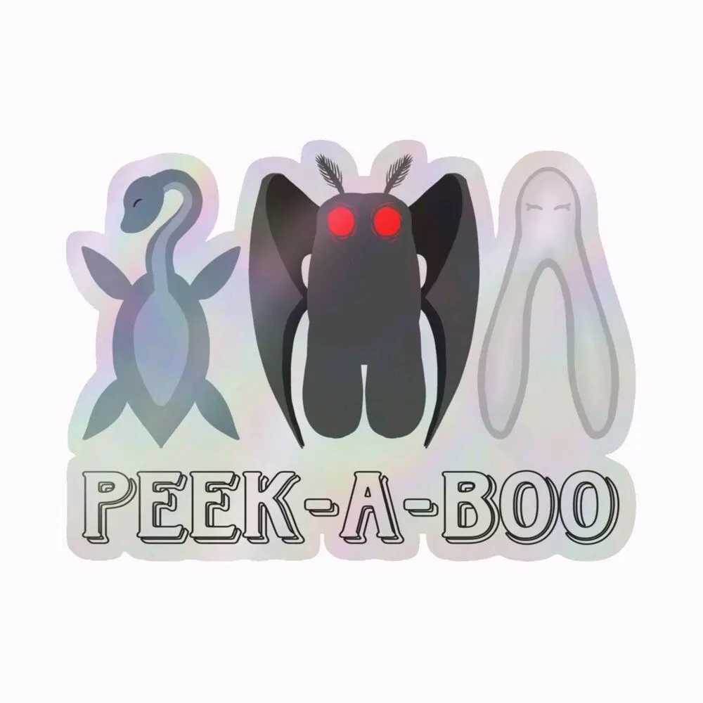 Peekaboo Cryptid Holographic Sticker