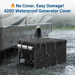Generator Cover, Size 38×28×27 in, Portable Generator Protective Cover, Outdoor Generator Protection Cover, Camping Generator Cover, RV Generator Cover, Patio Generator Cover, Home Generator Cover, Emergency Power Supply Cover, Black
