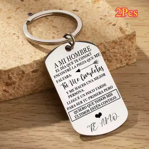 2Pcs To Man To My Boyfriend To My Husband Keychain For Men, Valentines Day Gift For Men