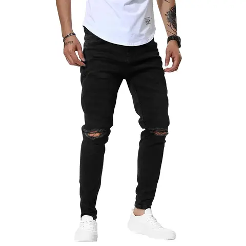 TUREFACE Mens Jeans Slim Fit Skinny Denim Stretch Tapered Jean Pants