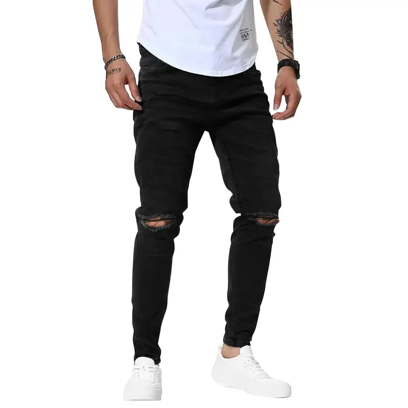 TUREFACE Mens Jeans Slim Fit Skinny Denim Stretch Tapered Jean Pants