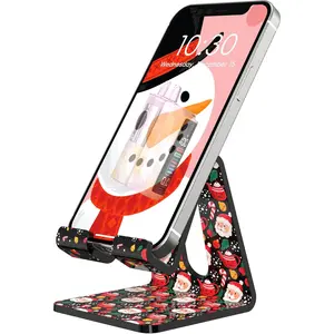 Foger Full Kit Dual Folding Cell Phone Stand, Fully Adjustable Foldable Desktop Phone Holder Cradle Dock - Anti-Slip Base, Convenient Charging Port, Fits All Smartphones For Apple Iphone 17 16 15 Samsung for Desktop & Bed Use, Smartphone