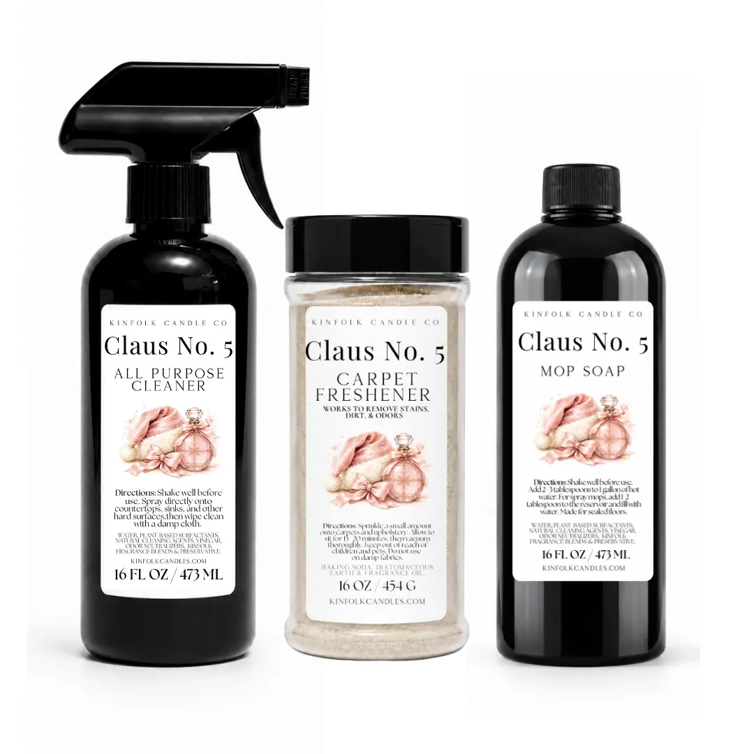 Christmas Holiday Winter Cleaning Bundle | Mop Soap, Carpet Freshener & All Purpose Cleaner | Pet-Safe - Seasonal Scents | Limited Edition Gift Deodorizing Set