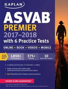 USED-ASVAB Premier 2017-2018 with 6 Practice Tests: Online + Book + Videos (Kaplan Test Prep) by Kaplan Test Prep (Paperback)