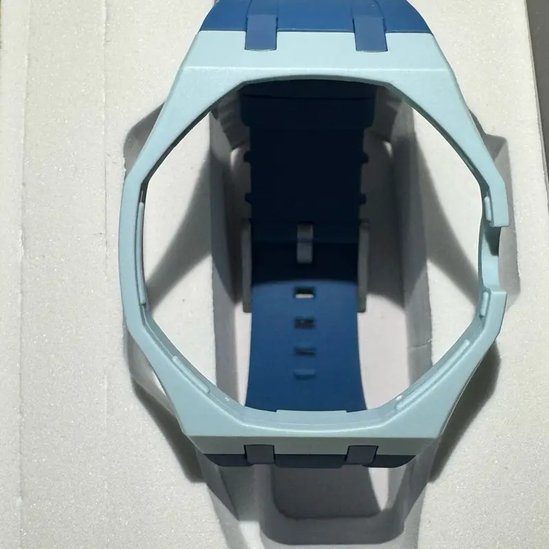 Modern High-Grade Watch Strap for AP Royal Pop x Swatch 3' Clock, Baby Blue Bioceramic Case