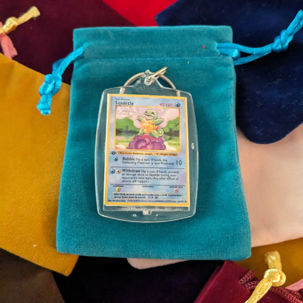 Custom Squirtle Keychain Amiibo for Nintendo Switch, Wii U & 3DS - Unique Parody Gift for Pokemon Fans
