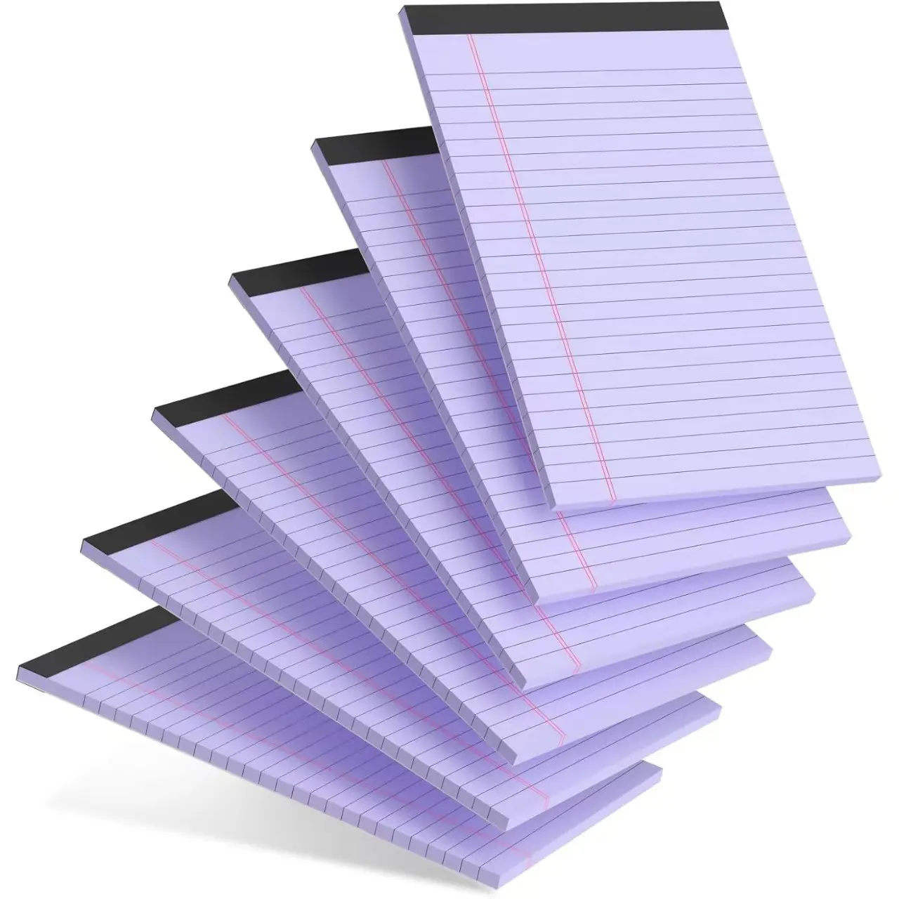 6 Small Law Notebooks 5x8 Academy Style Notepads 30 Pages Each, Hole Punched Narrow Ruled Writing Pad for Learning and Taking Notes Office Stationery Supplies, Portable Notebook, Travel Diary Notebook, School Study Supplies, Studying Essentials