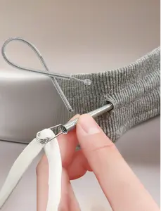 Effortless Threading Tool for Family Sewing - Versatile Cord Garter & Flexible Multi-Purpose Elastic Band Waist Spring Eye Threader Universal Rope Threader