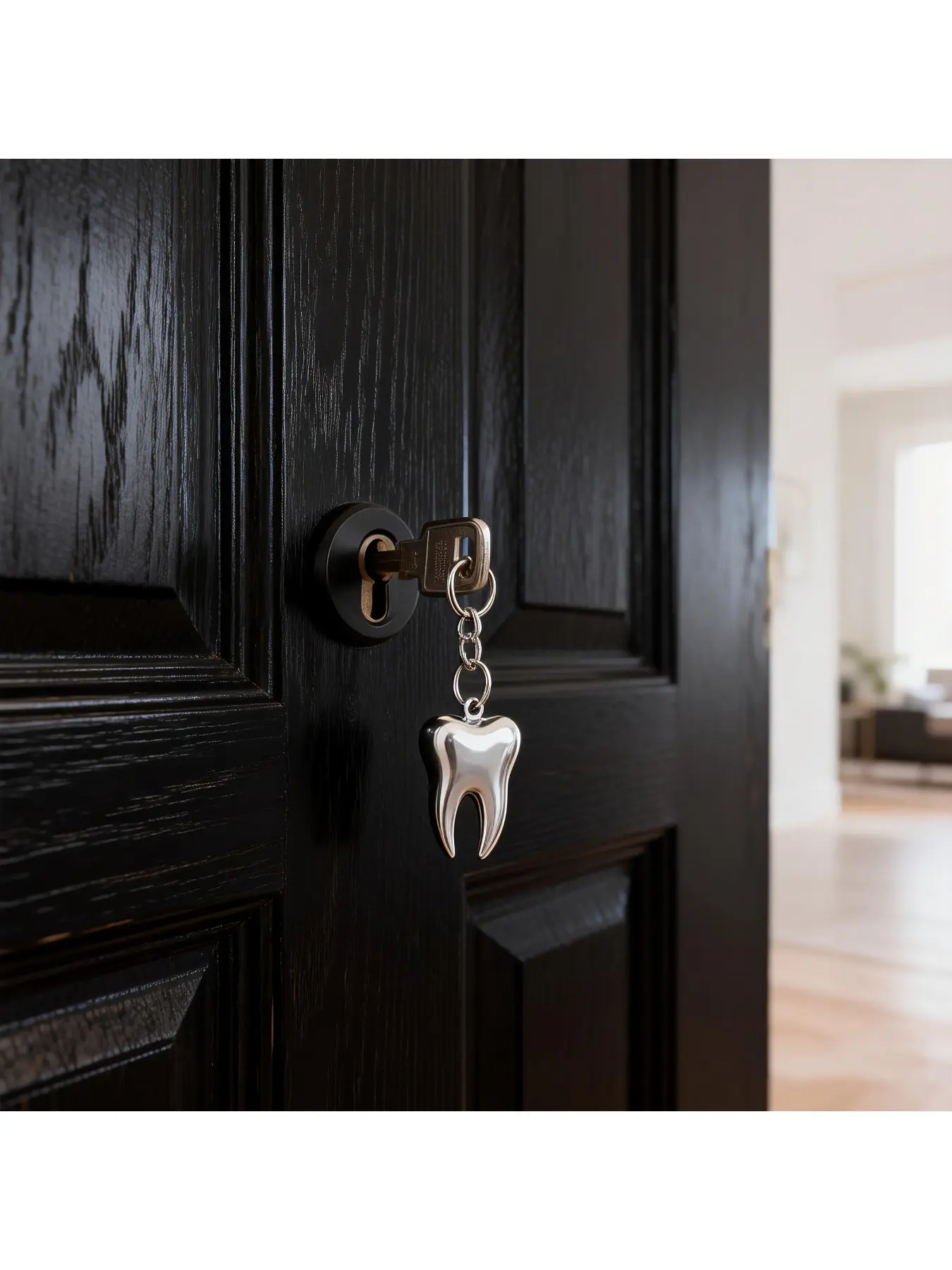 1pc Stainless Steel Tooth-Shaped Keychain Charm, Fun Oral Theme Pendant with Mirror Finish. Scratch-Resistant, Durable, and Fade-Proof. Instantly Transforms Keys or Backpacks into "Dental-Themed Trendy Items." Perfect for Dental Professionals and Prank