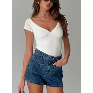 Loveydove Short Sleeve Bodysuit White