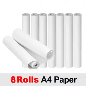8 Roll A4 Size Thermal Printing Paper for Home and Office, High Quality Quick-Drying Continuous Paper for Homework and Contracts, Office Stationery Supplies