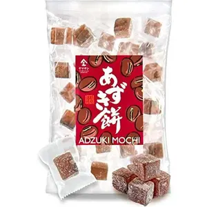 YAMASAN KYOTO UJI Japanese Mochi Candy Individually Wrapped, Adzuki Red Bean Flavor, Plant-Based Kanten Agar Sweets 300g